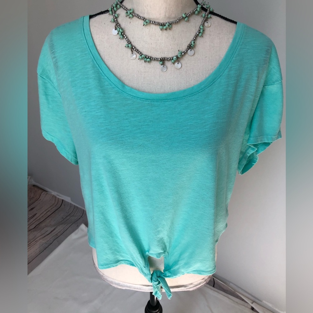 SO Tie Front Crop Top Lace Back Size XL